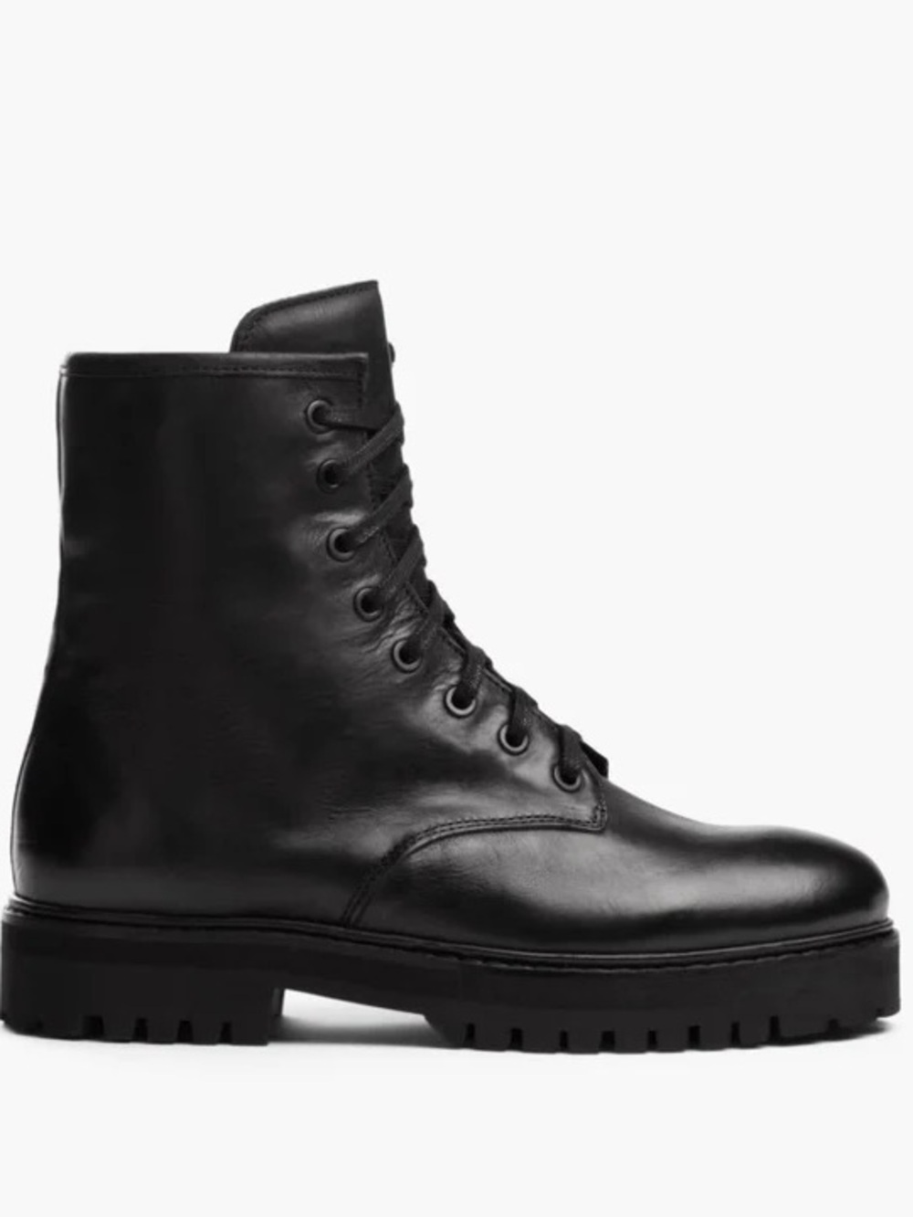 Thursday Boot Company Leather Black Women's Combat Lace Up Boots Size 9.5